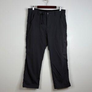 Prana Stretch Zion Pants Mens Large Gray Straight Leg Travel Workwear Cargo